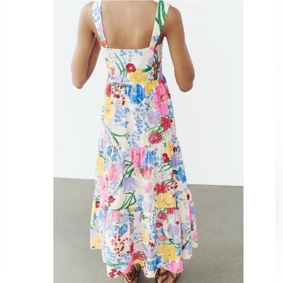 Zara FLORAL PRINT DRESS - Picture 9 of 16